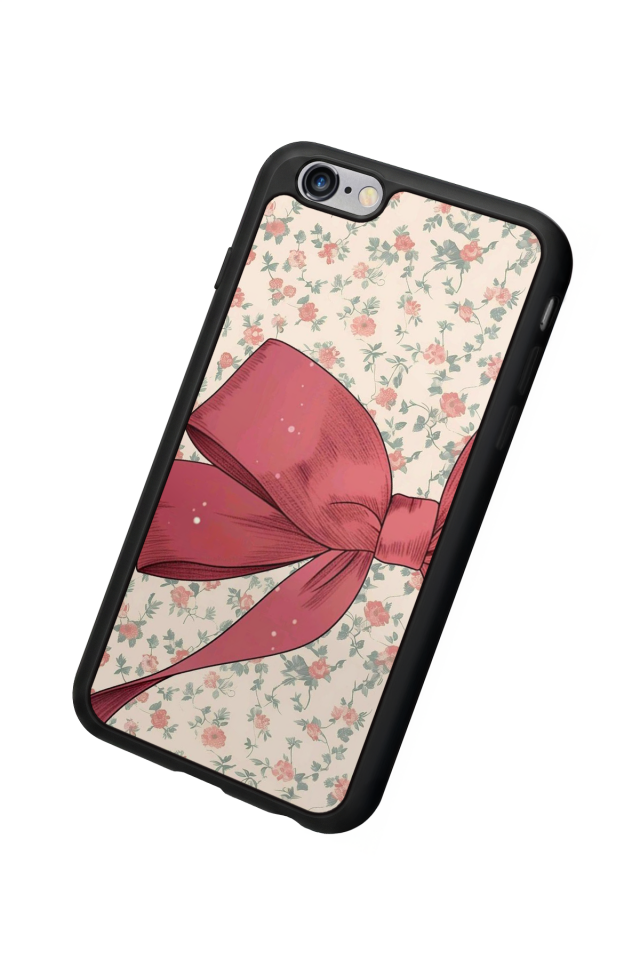 iPhone 6 Plus Uyumlu Kurdele Tasarımlı Glossy Premium Kılıf