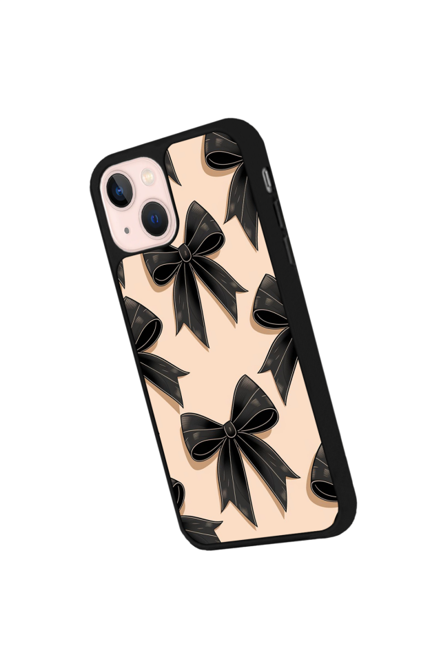 iPhone 13 Mini Uyumlu Kurdele Tasarımlı Glossy Premium Kılıf