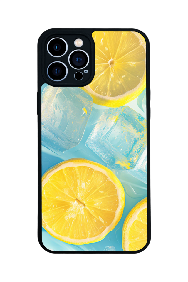 iPhone 13 Pro Max Uyumlu Limon Tasarımlı Glossy Premium Kılıf