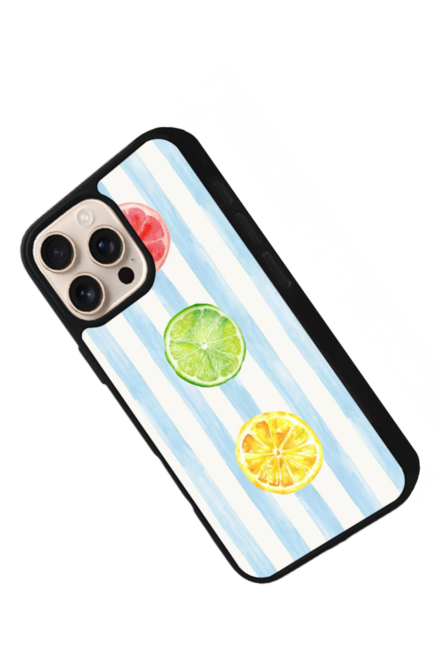 iPhone 14 Pro Max Uyumlu Limon Tasarımlı Glossy Premium Kılıf