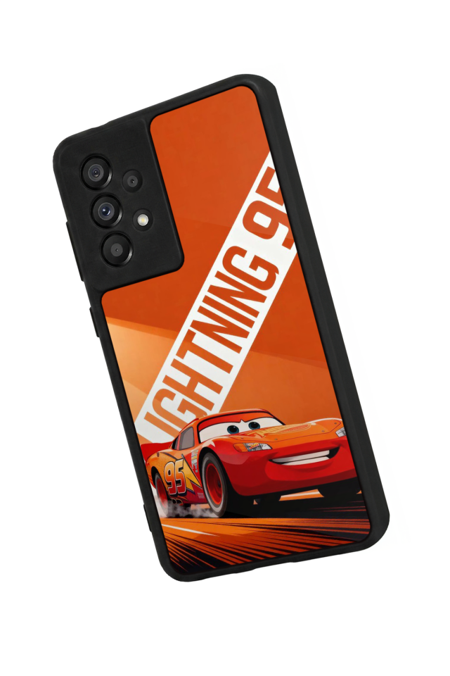 Samsung Galaxy A73 Uyumlu Şimsek McQueen Tasarımlı Glossy Premium Kılıf