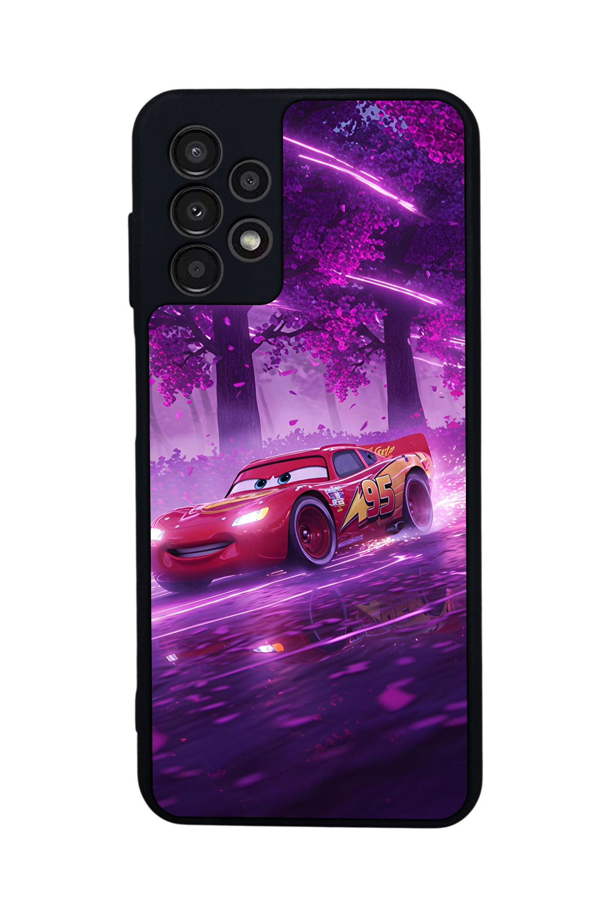 Samsung Galaxy A23 Uyumlu Şimsek McQueen Tasarımlı Glossy Premium Kılıf