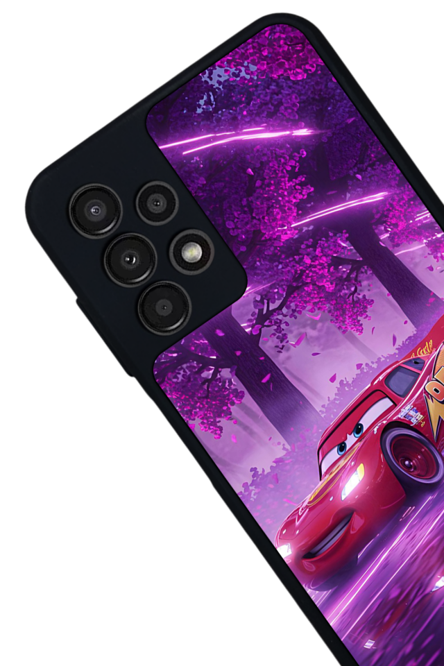 Samsung Galaxy A23 Uyumlu Şimsek McQueen Tasarımlı Glossy Premium Kılıf
