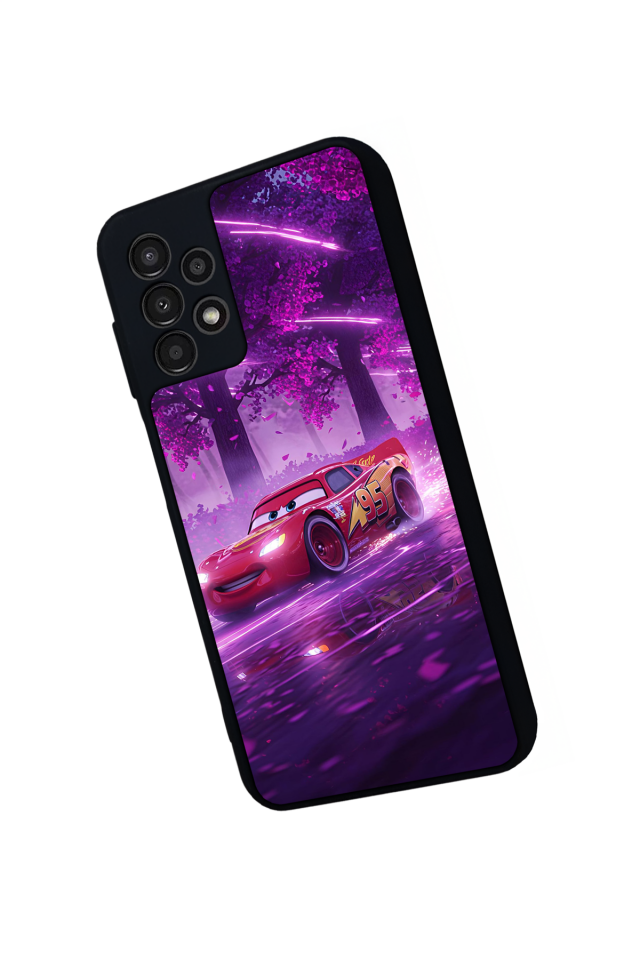 Samsung Galaxy A23 Uyumlu Şimsek McQueen Tasarımlı Glossy Premium Kılıf