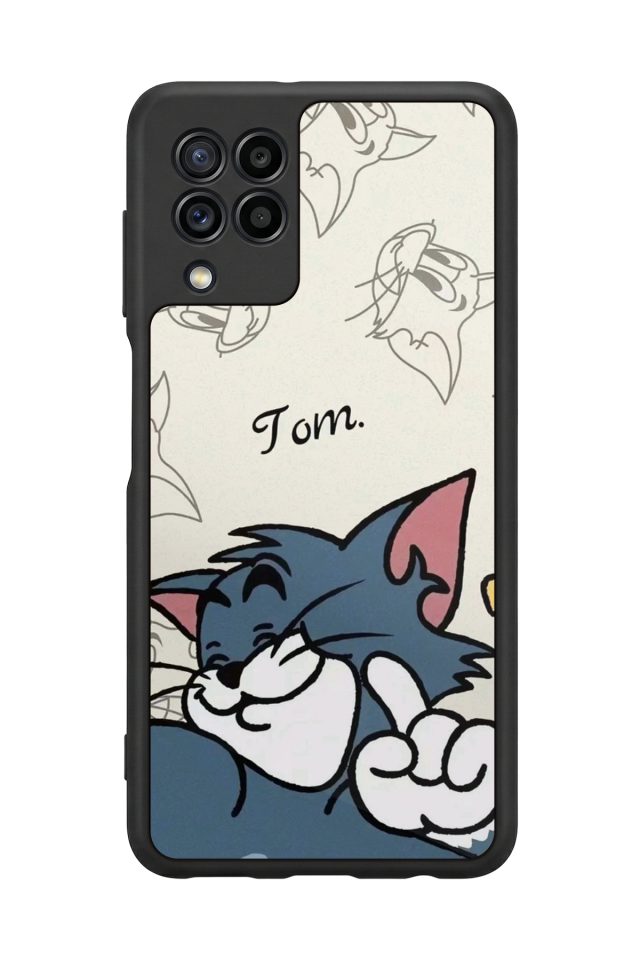 Samsung Galaxy M32 Uyumlu Tom And Jerry Tasarımlı Glossy Premium Kılıf