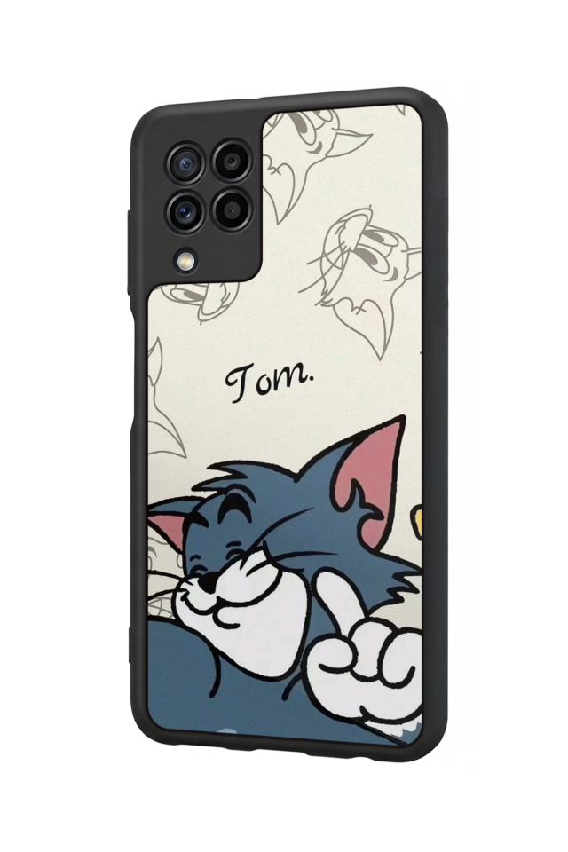 Samsung Galaxy M32 Uyumlu Tom And Jerry Tasarımlı Glossy Premium Kılıf