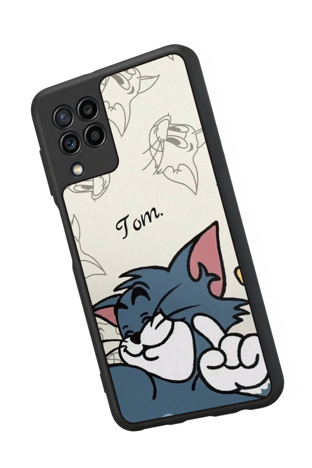 Samsung Galaxy M32 Uyumlu Tom And Jerry Tasarımlı Glossy Premium Kılıf