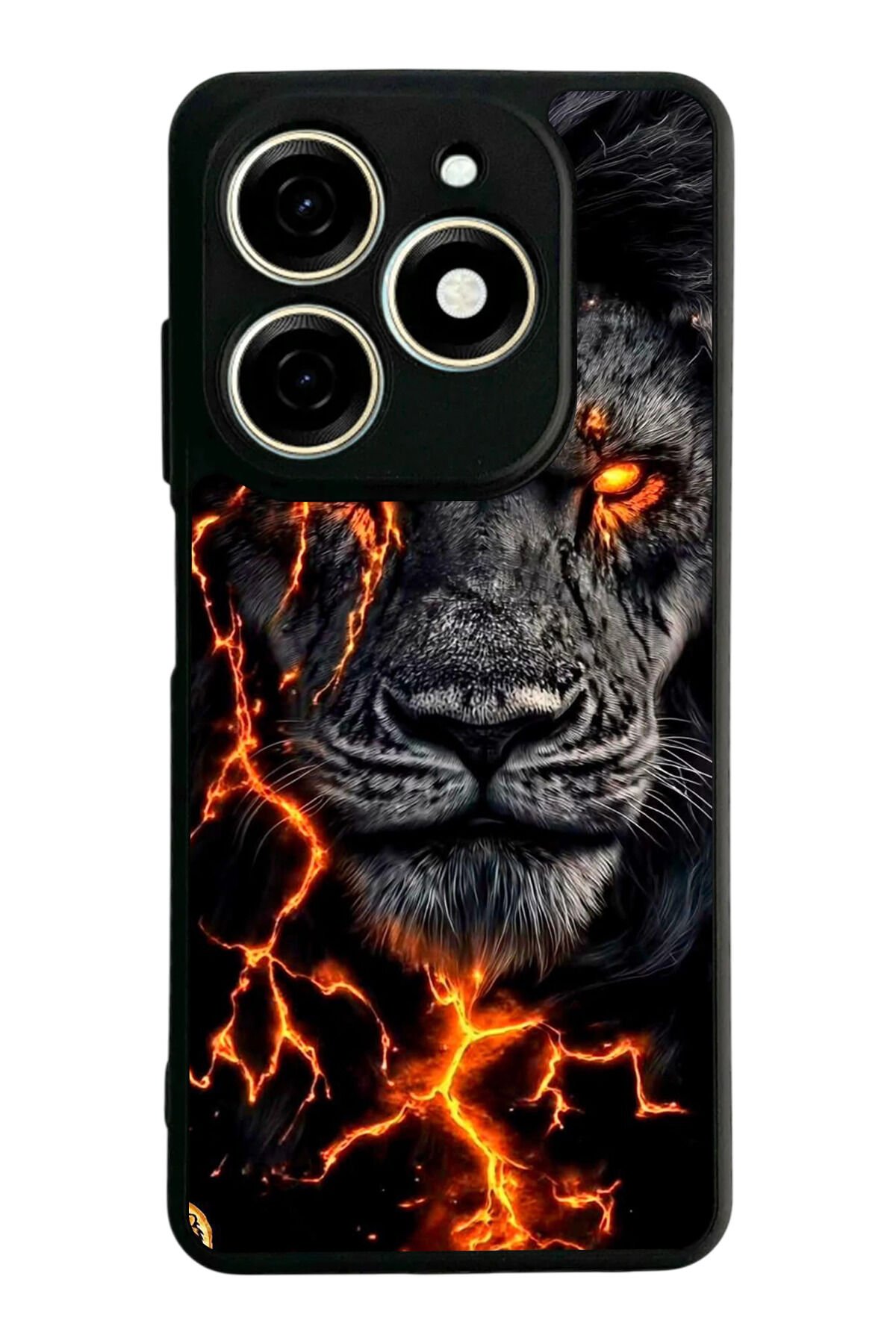 Tecno Spark 20/20C Uyumlu Aslan Tasarımlı Glossy Premium Kılıf