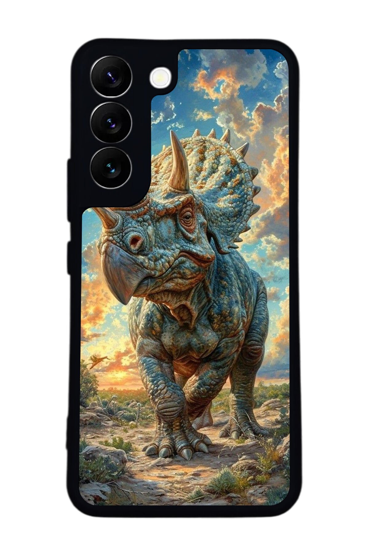 Samsung Galaxy S22 Uyumlu Dinazor Tasarımlı Glossy Premium Kılıf