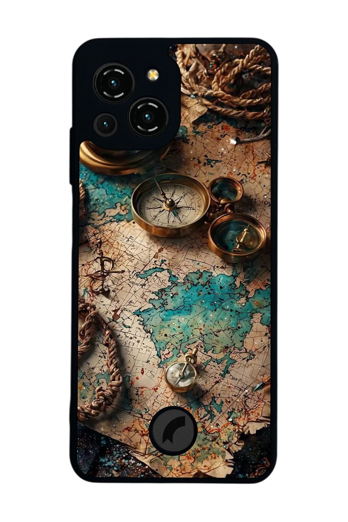 Reeder S23 Pro Max Uyumlu Harita Tasarımlı Glossy Premium Kılıf