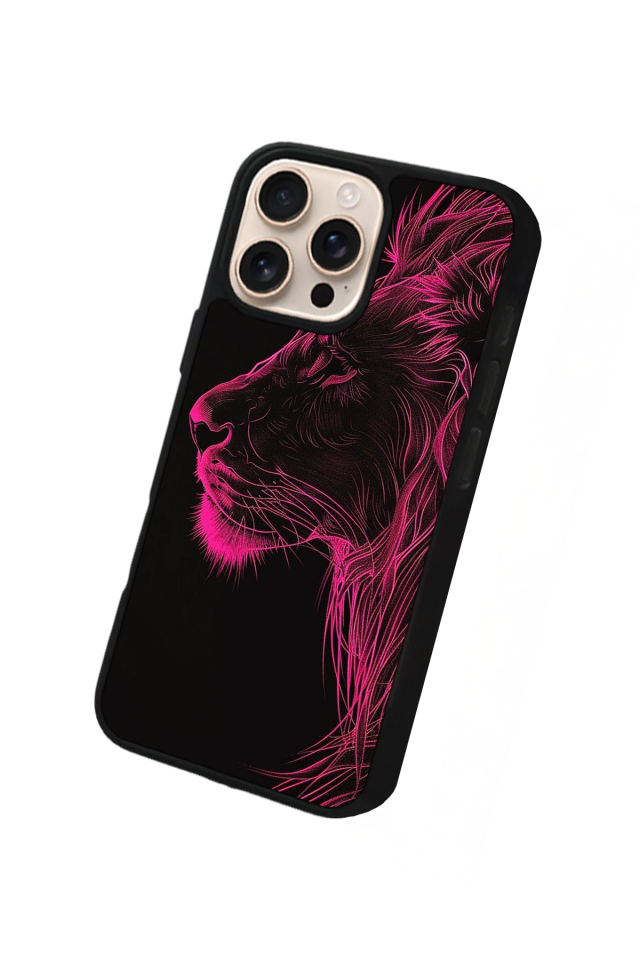 iPhone 14 Pro Max Uyumlu Aslan Tasarımlı Glossy Premium Kılıf