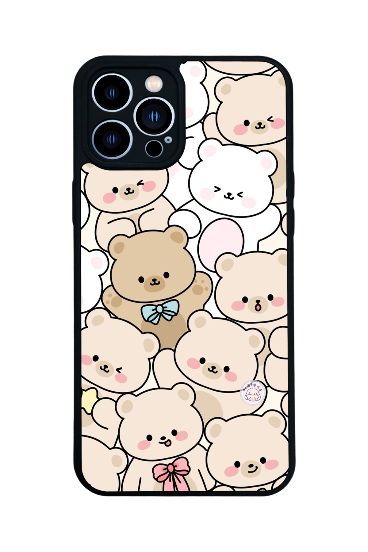 iPhone 12 Pro Max Uyumlu Ayı Tasarımlı Glossy Premium Kılıf