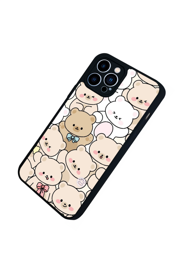 iPhone 12 Pro Max Uyumlu Ayı Tasarımlı Glossy Premium Kılıf