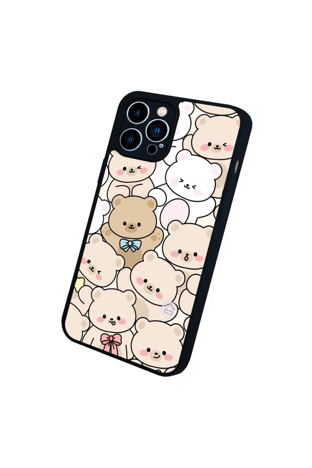 iPhone 12 Pro Max Uyumlu Ayı Tasarımlı Glossy Premium Kılıf