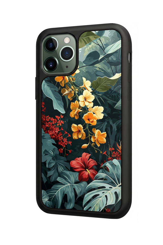 iPhone 11 Pro Max Uyumlu Botanik Tasarımlı Glossy Premium Kılıf