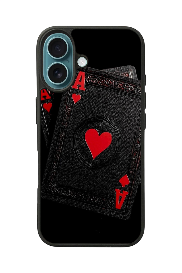 iPhone 16 Uyumlu Kart Tasarımlı Glossy Premium Kılıf