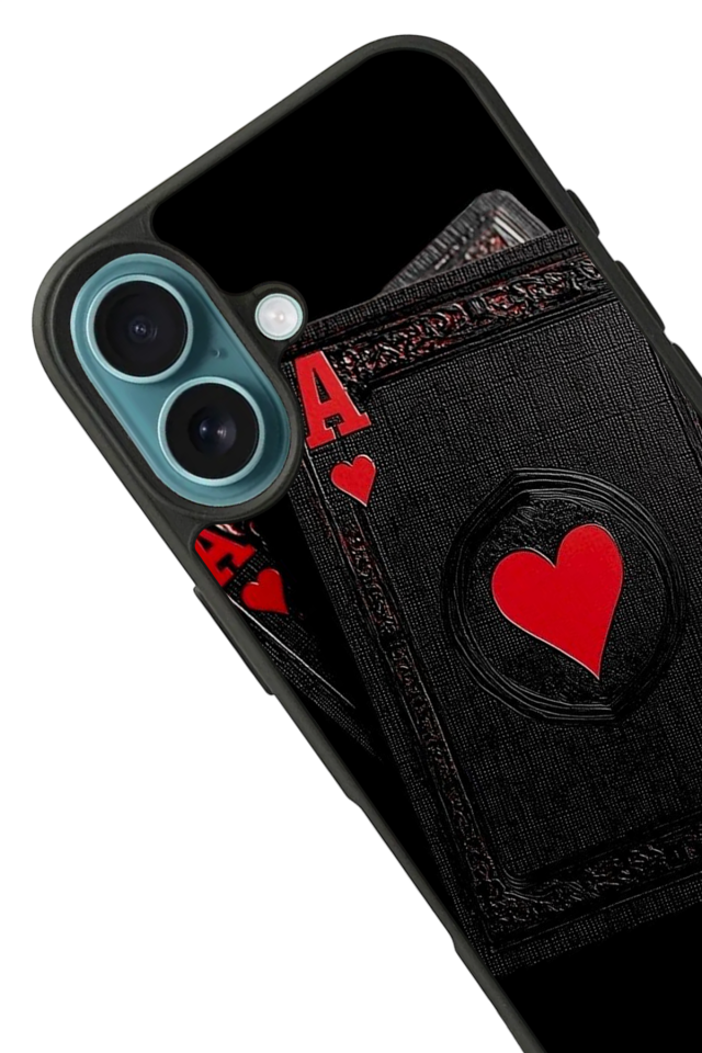 iPhone 16 Uyumlu Kart Tasarımlı Glossy Premium Kılıf