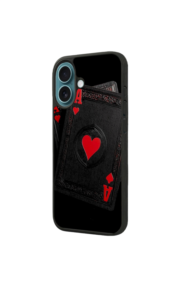 iPhone 16 Uyumlu Kart Tasarımlı Glossy Premium Kılıf