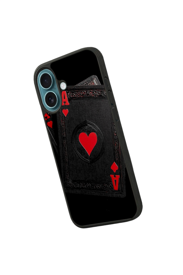 iPhone 16 Uyumlu Kart Tasarımlı Glossy Premium Kılıf