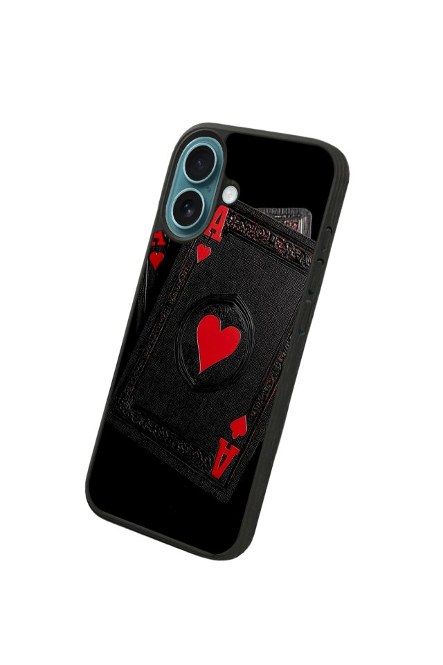 iPhone 16 Uyumlu Kart Tasarımlı Glossy Premium Kılıf