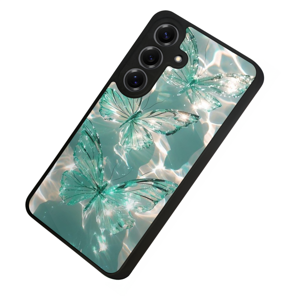 Samsung Galaxy S25 Uyumlu Kelebek Tasarımlı Glossy Premium Kılıf