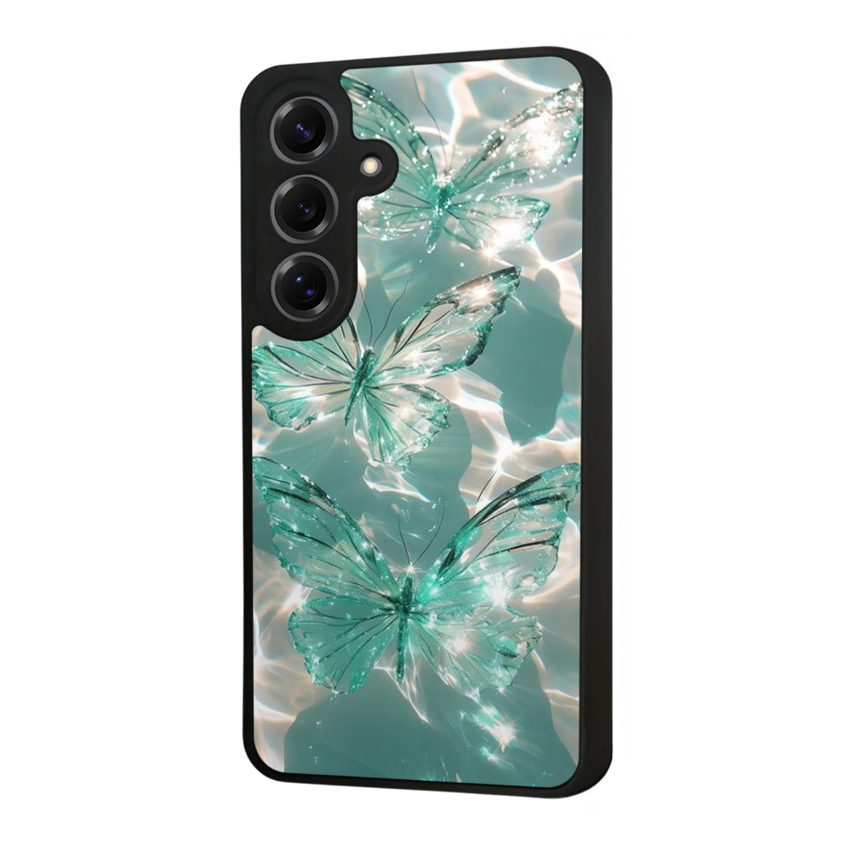Samsung Galaxy S25 Uyumlu Kelebek Tasarımlı Glossy Premium Kılıf