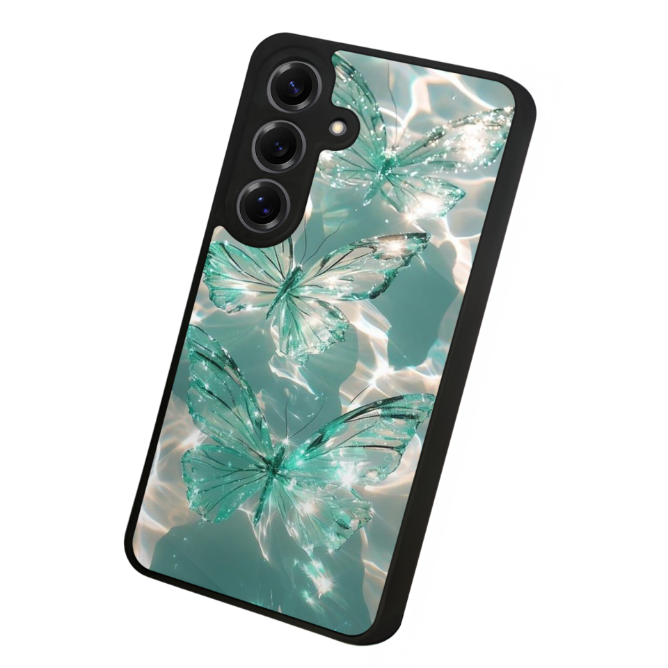 Samsung Galaxy S25 Uyumlu Kelebek Tasarımlı Glossy Premium Kılıf