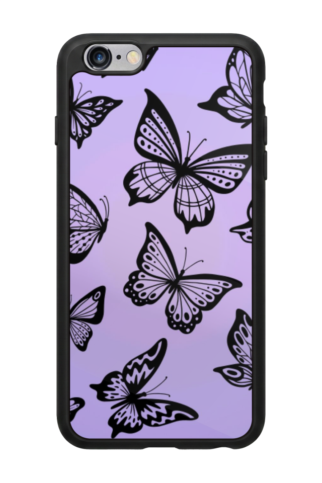 iPhone 6s Plus Uyumlu Kelebek Tasarımlı Glossy Premium Kılıf