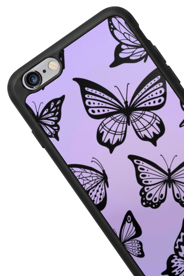 iPhone 6s Plus Uyumlu Kelebek Tasarımlı Glossy Premium Kılıf