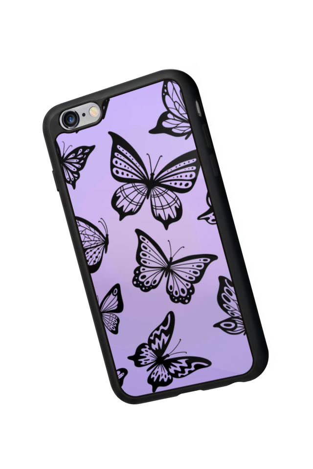 iPhone 6s Plus Uyumlu Kelebek Tasarımlı Glossy Premium Kılıf