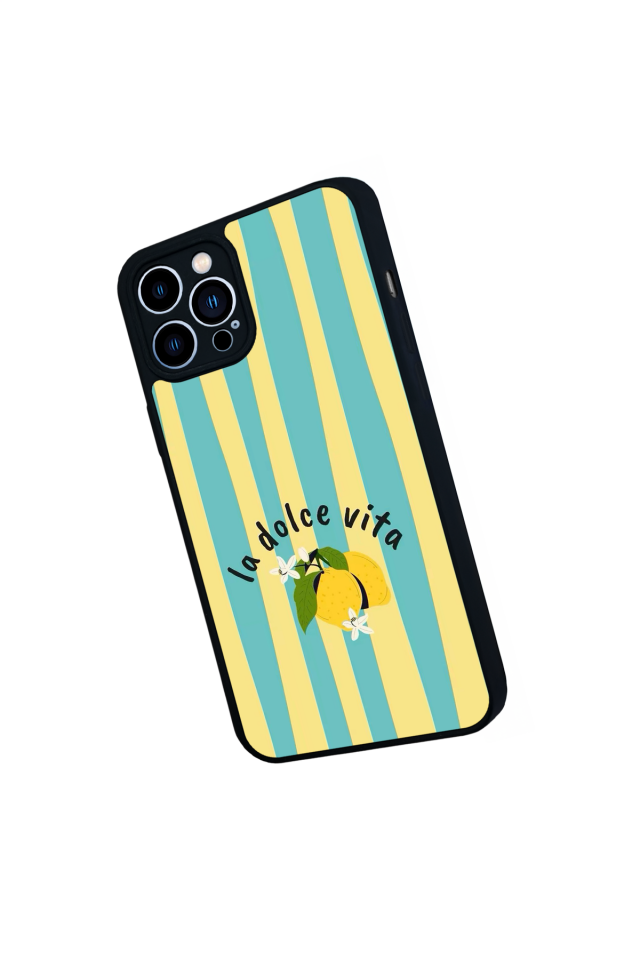 iPhone 13 Pro Max Uyumlu Limon Tasarımlı Glossy Premium Kılıf