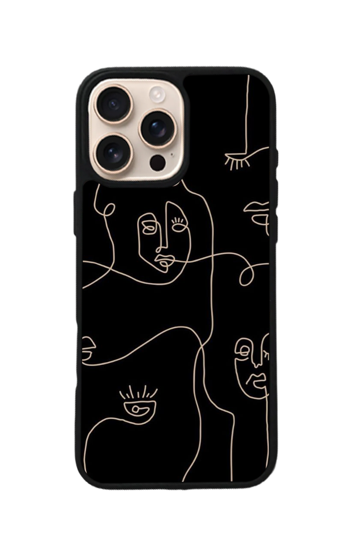 iPhone 14 Pro Max Uyumlu Line Art Tasarımlı Glossy Premium Kılıf