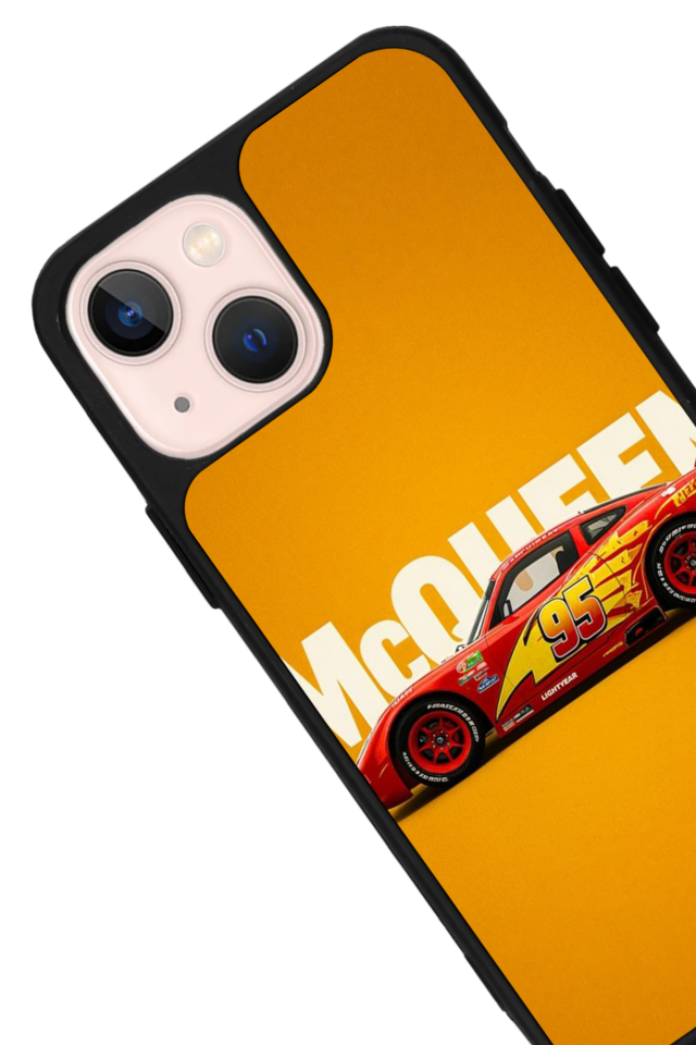 iPhone 14 Plus Uyumlu Şimsek McQueen Tasarımlı Glossy Premium Kılıf