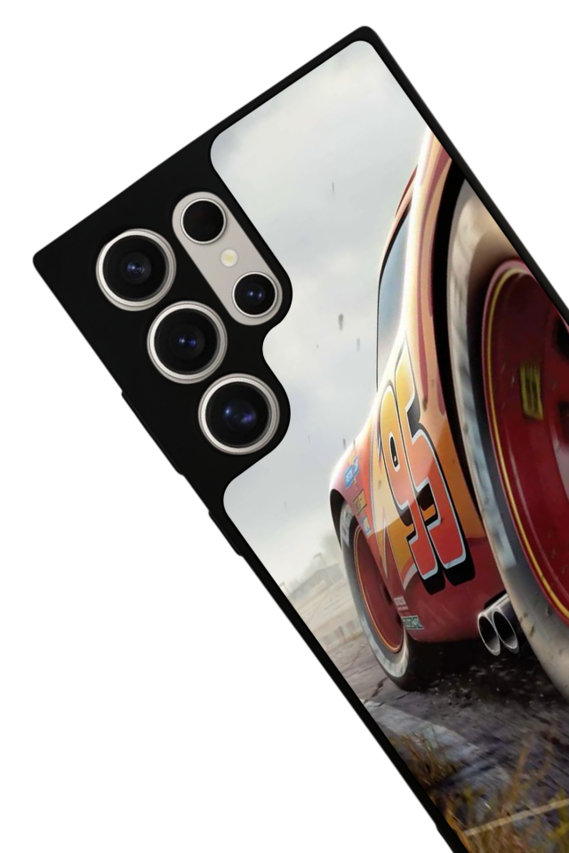 Samsung Galaxy S22 Ultra Uyumlu Şimsek McQueen Tasarımlı Glossy Premium Kılıf