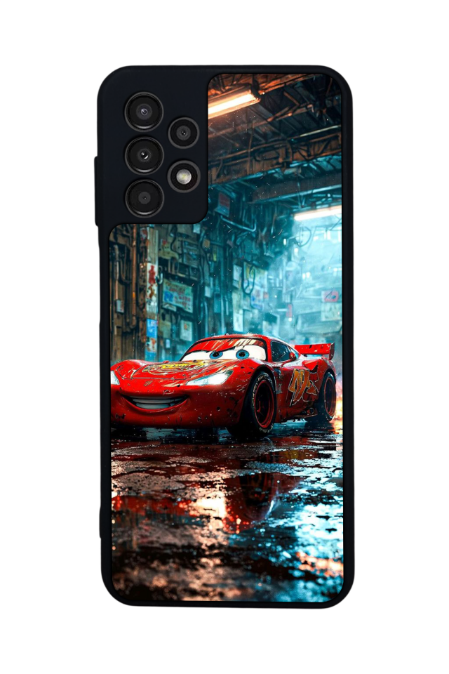 Samsung Galaxy A23 Uyumlu Şimsek McQueen Tasarımlı Glossy Premium Kılıf