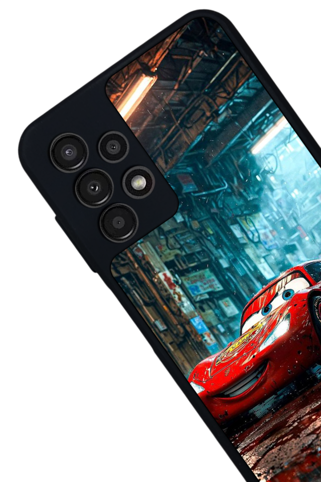 Samsung Galaxy A23 Uyumlu Şimsek McQueen Tasarımlı Glossy Premium Kılıf