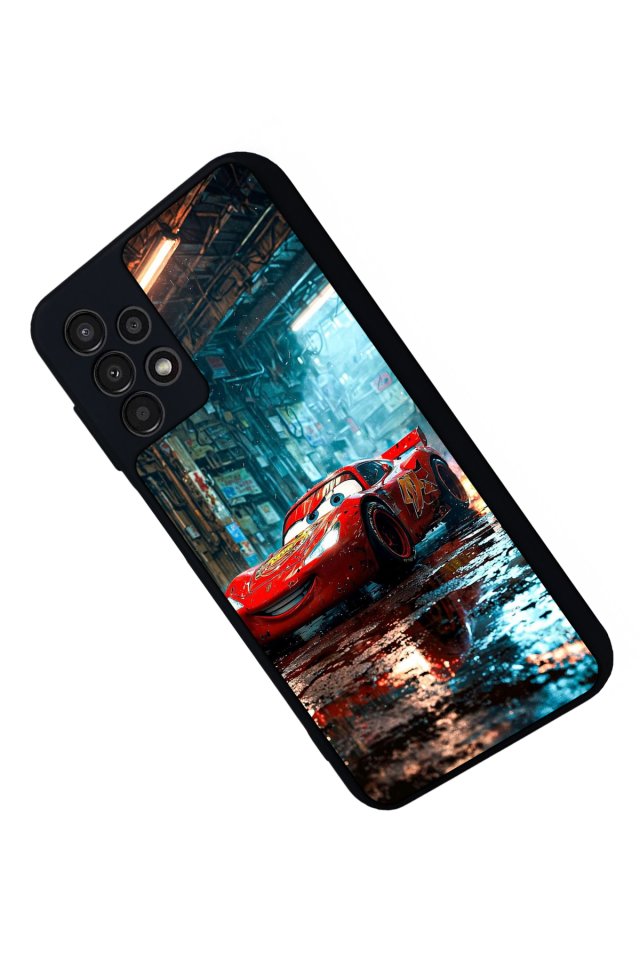 Samsung Galaxy A23 Uyumlu Şimsek McQueen Tasarımlı Glossy Premium Kılıf