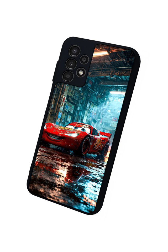 Samsung Galaxy A23 Uyumlu Şimsek McQueen Tasarımlı Glossy Premium Kılıf