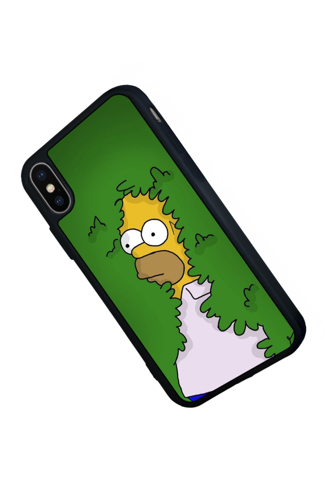 iPhone X/ XS Uyumlu The Simpsons Tasarımlı Glossy Premium Kılıf