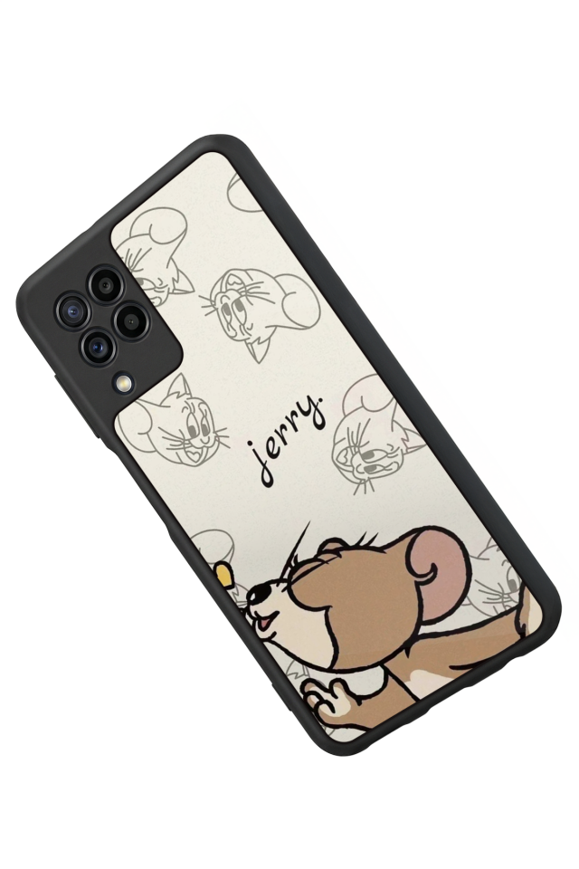 Samsung Galaxy M32 Uyumlu Tom And Jerry Tasarımlı Glossy Premium Kılıf
