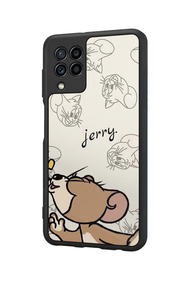 Samsung Galaxy M32 Uyumlu Tom And Jerry Tasarımlı Glossy Premium Kılıf