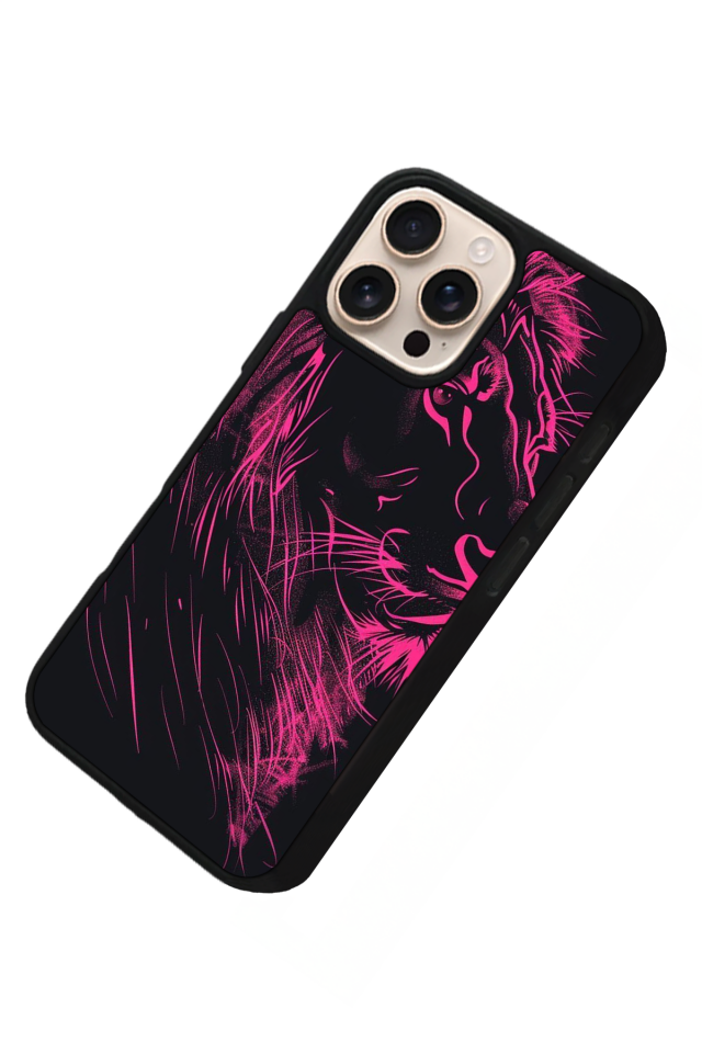 iPhone 14 Pro Max Uyumlu Aslan Tasarımlı Glossy Premium Kılıf