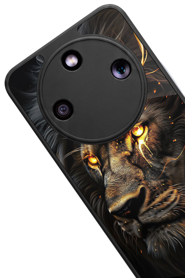 Honor Magic 8 Lite Uyumlu Aslan Tasarımlı Glossy Premium Kılıf