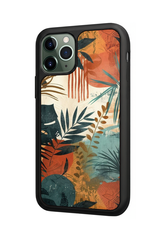 iPhone 11 Pro Max Uyumlu Botanik Tasarımlı Glossy Premium Kılıf