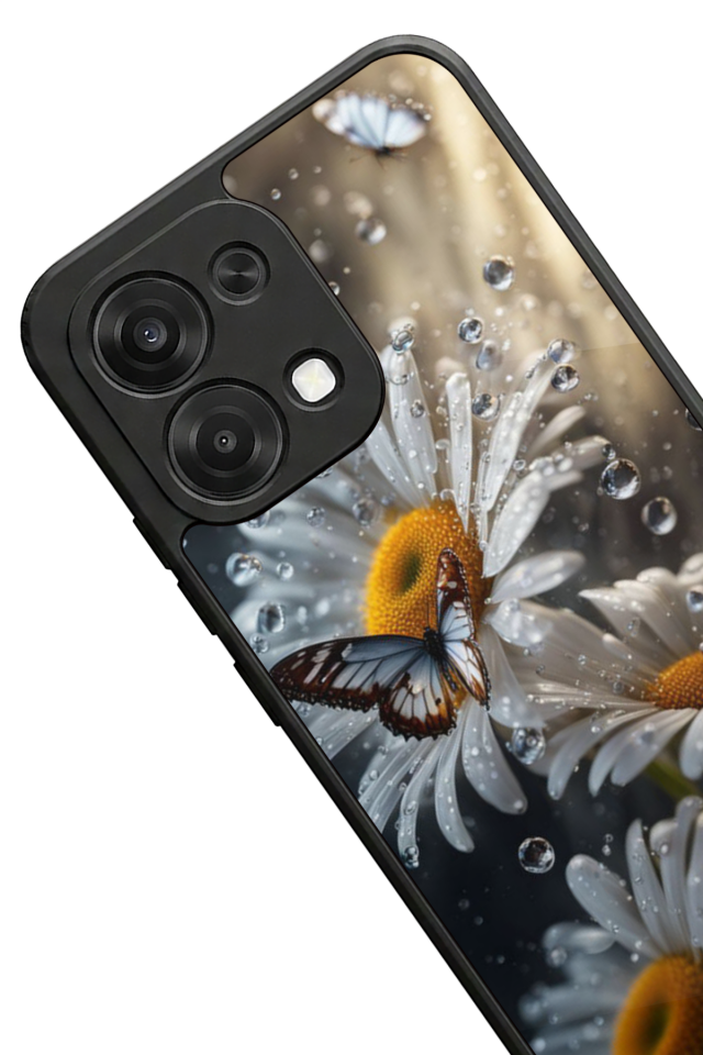 Oppo A6 Pro Uyumlu Cicek Tasarımlı Glossy Premium Kılıf