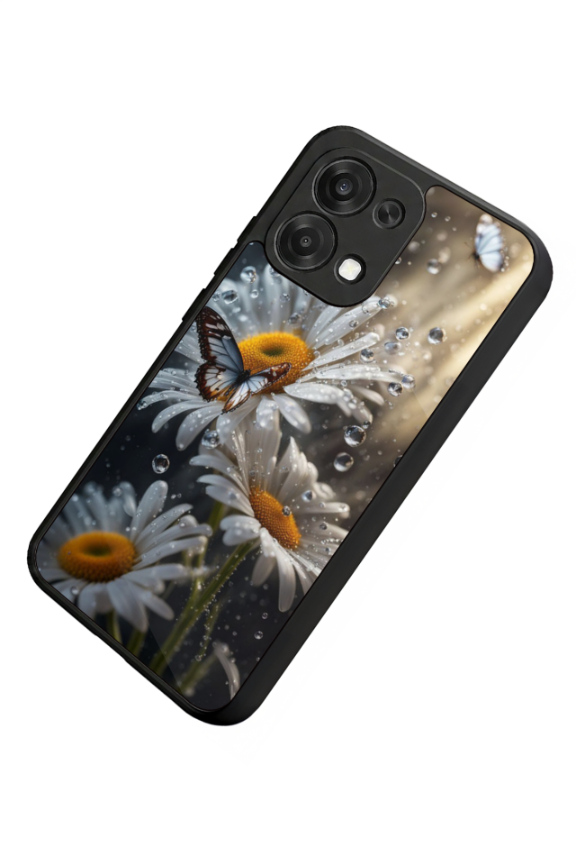Oppo A6 Pro Uyumlu Cicek Tasarımlı Glossy Premium Kılıf