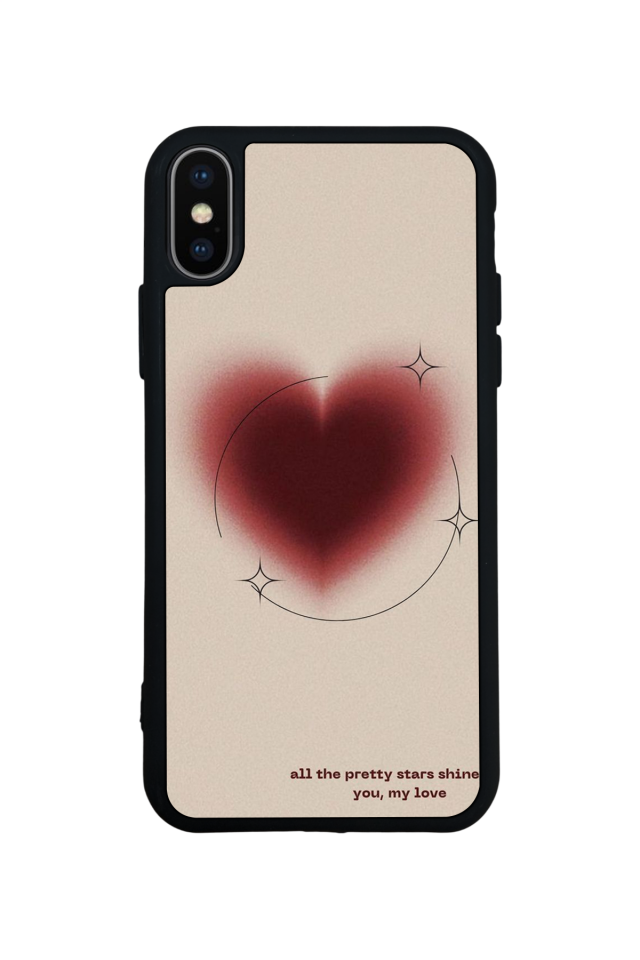iPhone XS Max Uyumlu Kalp Love Tasarımlı Glossy Premium Kılıf