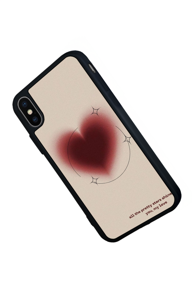 iPhone XS Max Uyumlu Kalp Love Tasarımlı Glossy Premium Kılıf