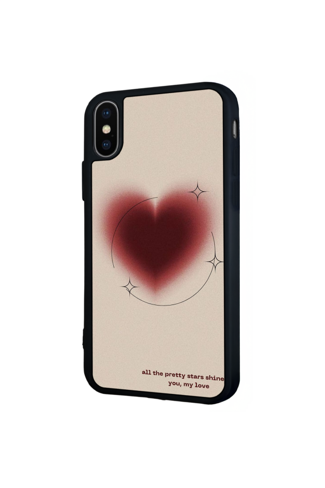iPhone XS Max Uyumlu Kalp Love Tasarımlı Glossy Premium Kılıf