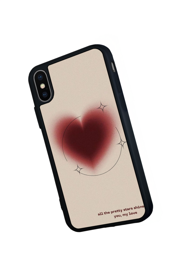 iPhone XS Max Uyumlu Kalp Love Tasarımlı Glossy Premium Kılıf